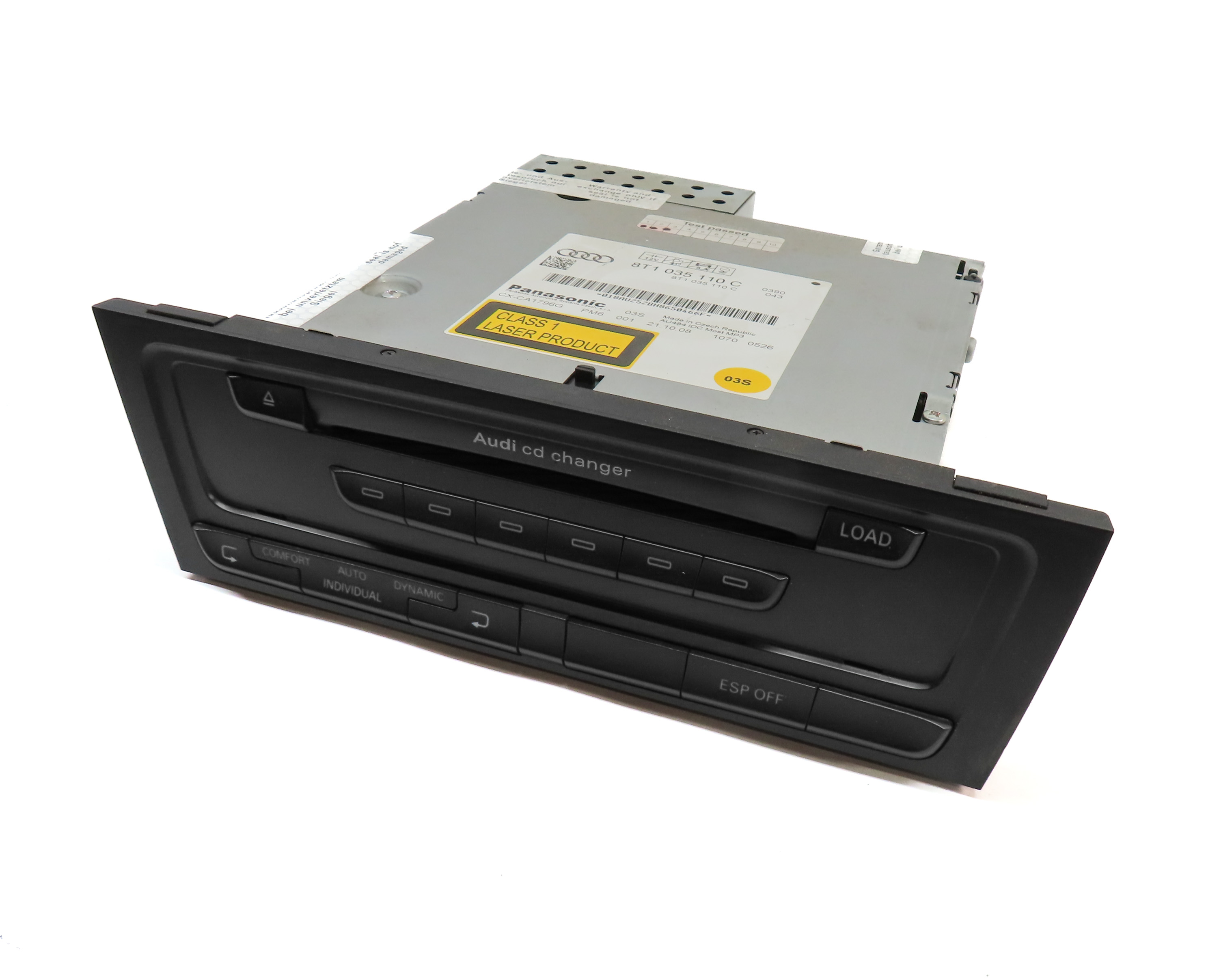 2009 AUDI S5 (B8 8T) FRONT CENTER DASH RADIO STEREO CD CHANGER MMI HEAD UNIT — exact item pictured
